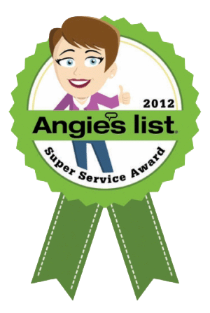 green ribbon icon with woman face that says Angies List 2022 written on it
